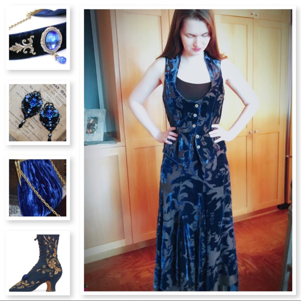 Boutique-elegant vest & skirt Parisienne